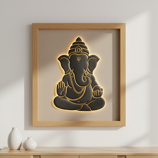 Karungali Kan Drishti Ganesha Frame — Divine Protection & Prosperity