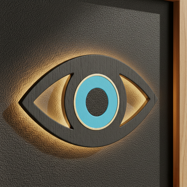 KARUVEDA Drishti Divine Frame – Nazar Protection (Black & Gold)