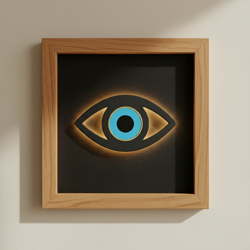 Karungali Drishti Divine Frame – Nazar Protection (Black & Gold)