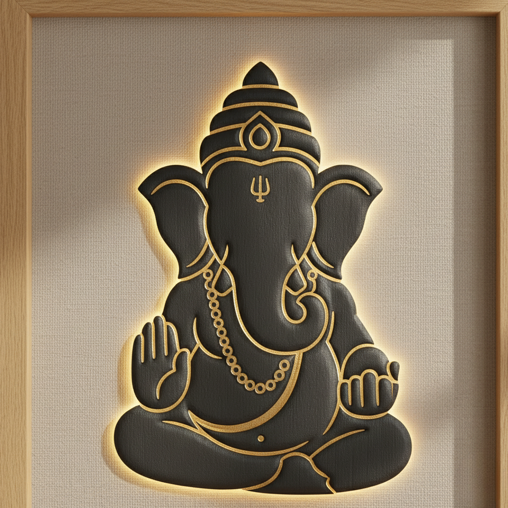 Karungali Kan Drishti Ganesha Frame — Divine Protection & Prosperity