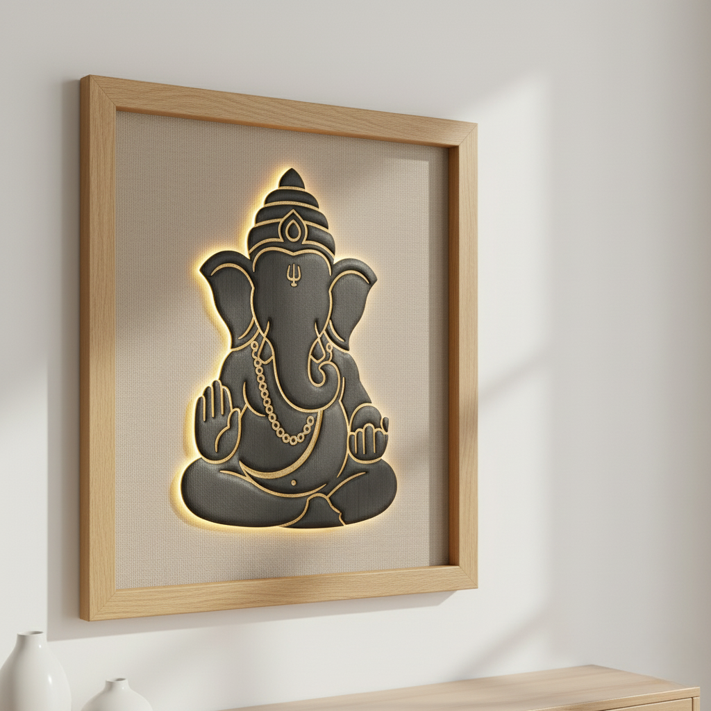 Karungali Kan Drishti Ganesha Frame — Divine Protection & Prosperity